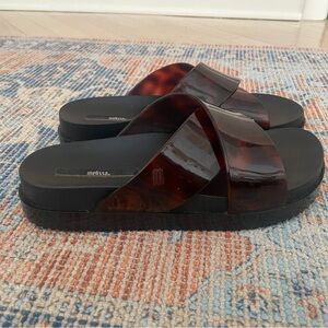 Melissa Tortoiseshell Slide Sandals